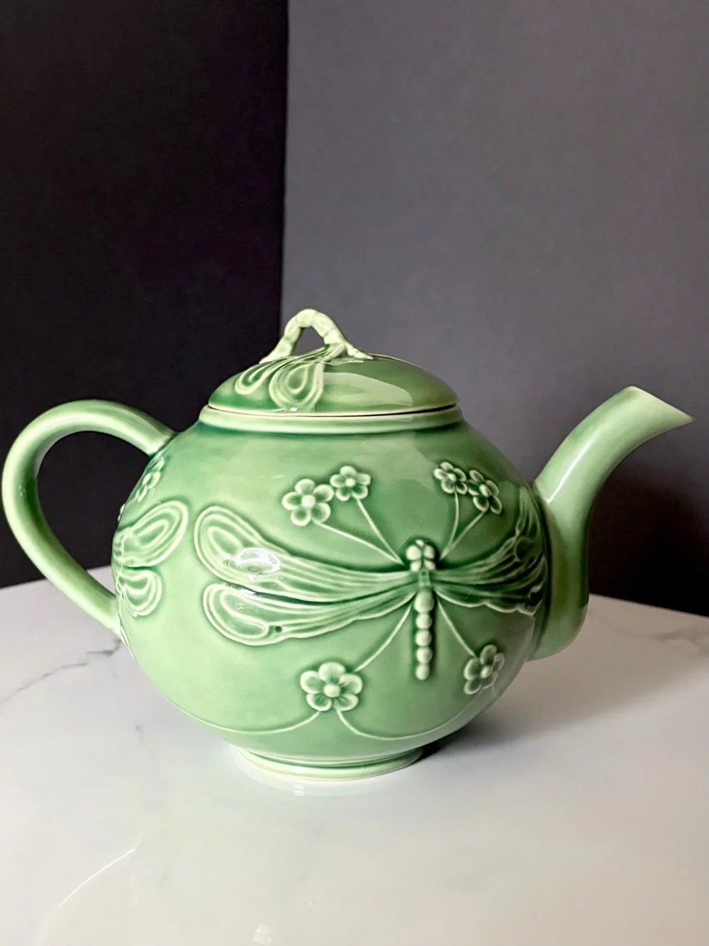Dragonfly Teapot - For World Market by Bordallo Pinheiro